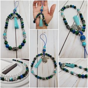 Tiger Eye, Agate, Quartz, & Turquoise Wrist Strap